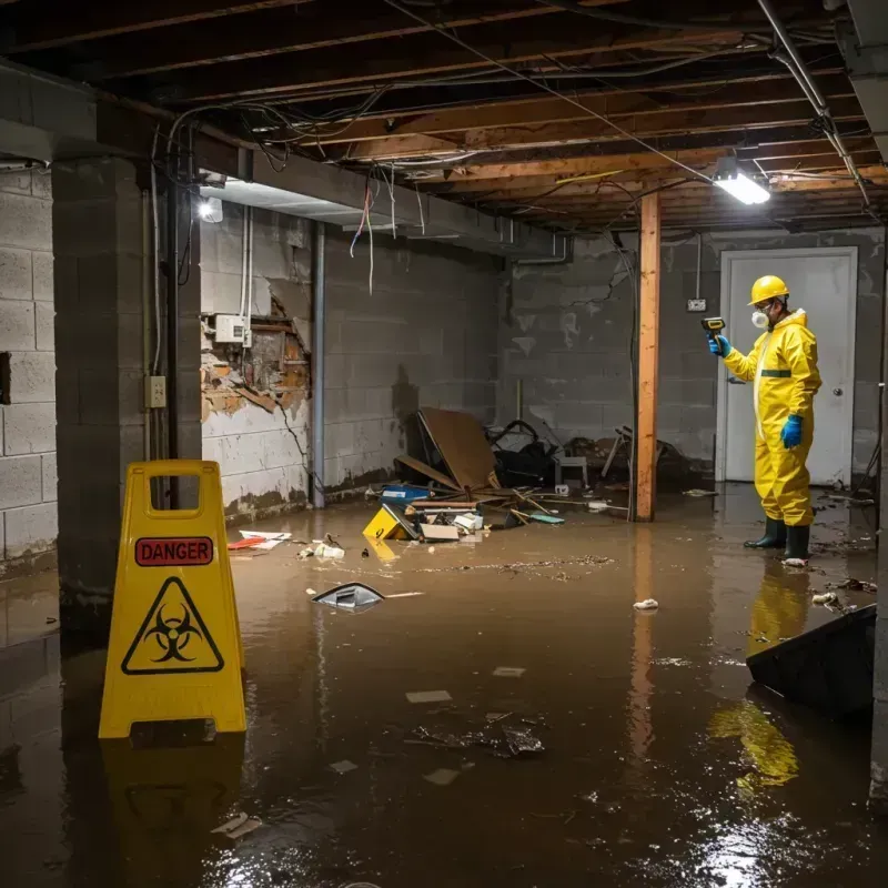 Flooded Basement Electrical Hazard in Gothenburg, NE Property