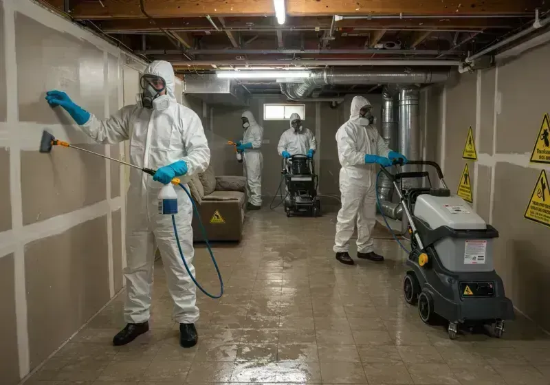 Basement Moisture Removal and Structural Drying process in Gothenburg, NE